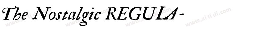 The Nostalgic REGULA字体转换